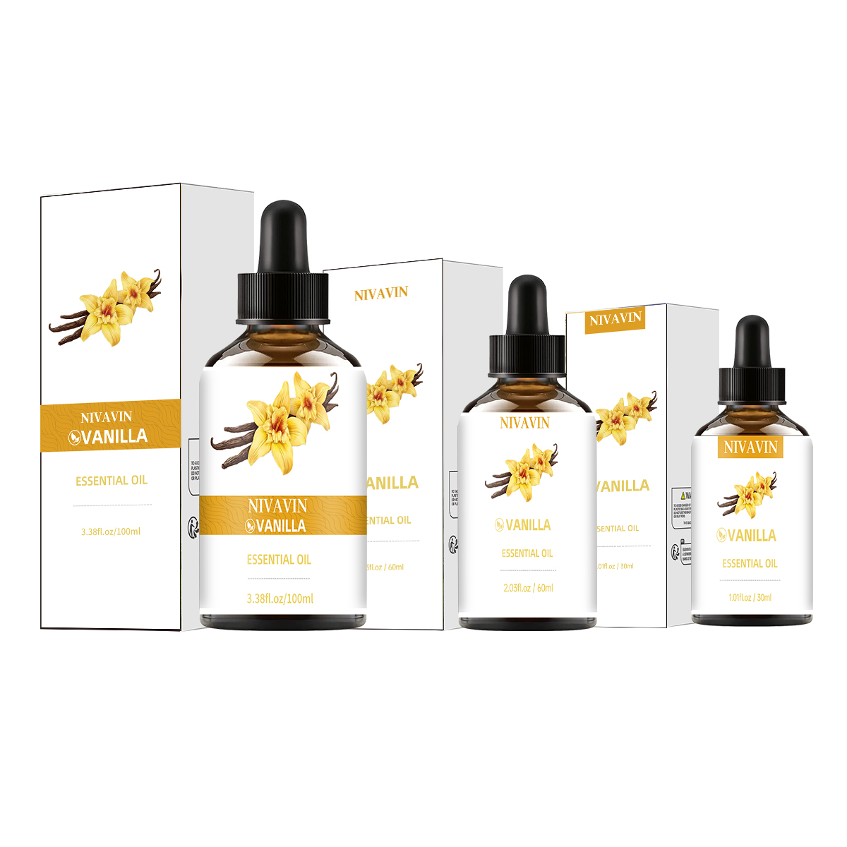 Home Fragrance Co - NIVAVIN 30ml/60ml/100ml minyak esensial vanila, diekstrak
