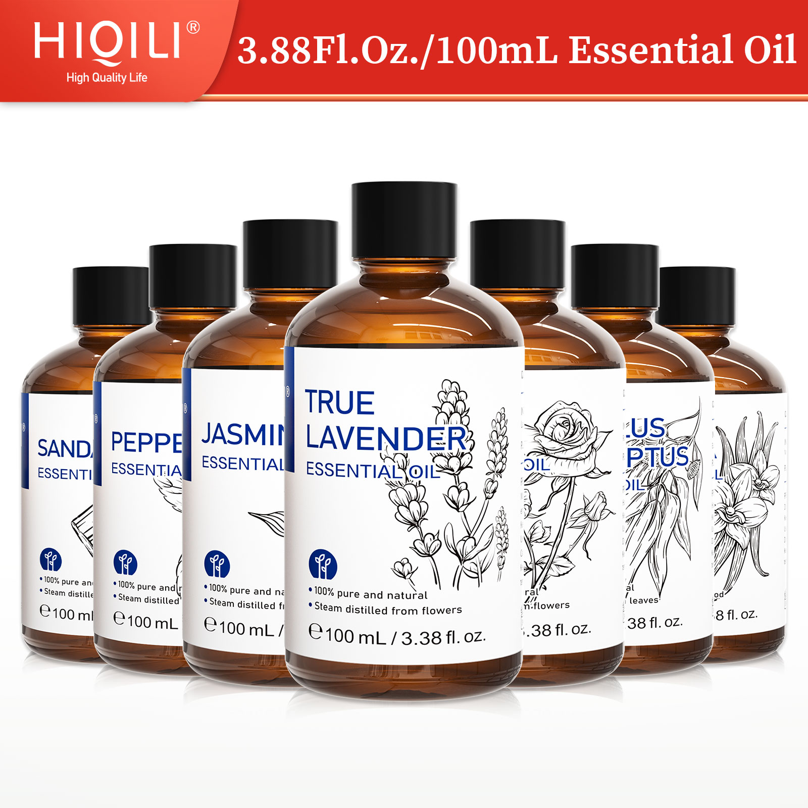 Home Fragrance Mist - HIQILI 100% Alami, 100mL Minyak Esensial