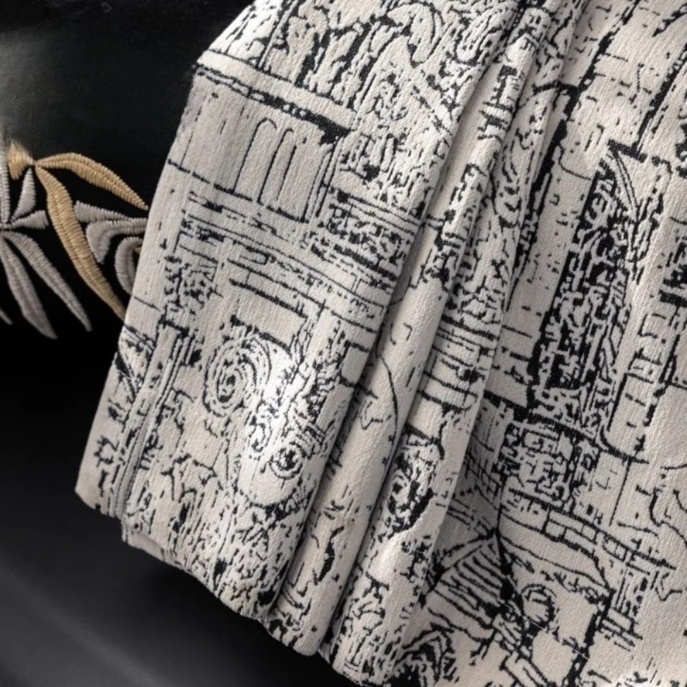 Home Fragrance In French - Gorden Chenille Blackout Jacquard Tenun Gaya