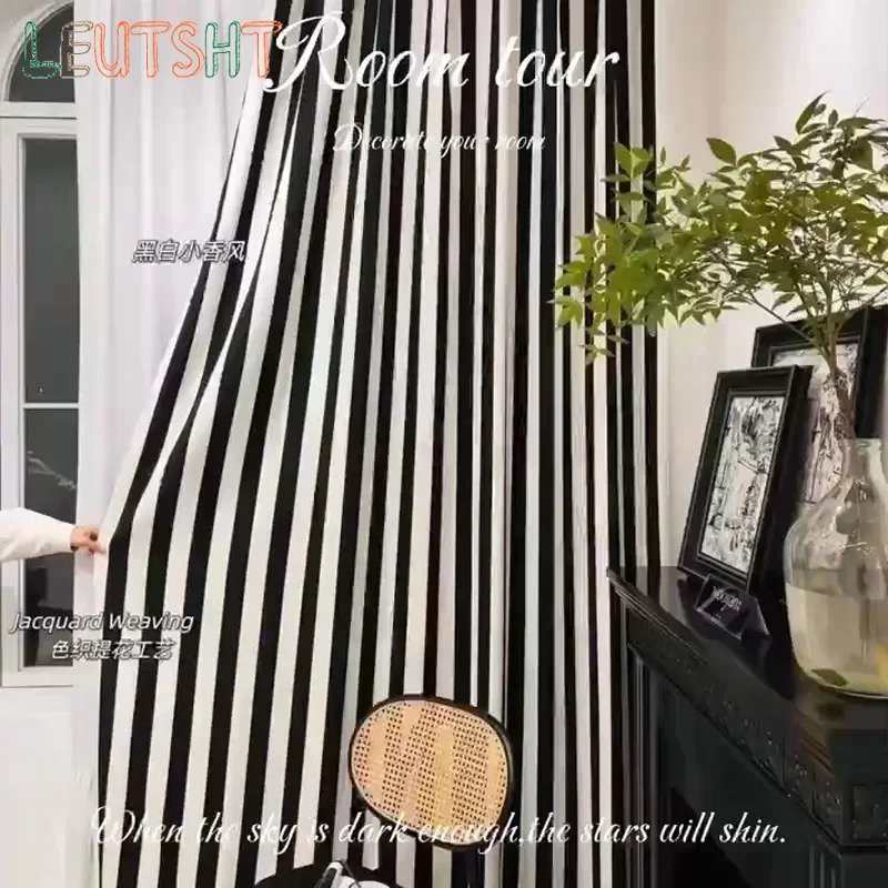 Tirai Jacquard Mewah Bergaris  - Home Fragrance In French ulasan dan harga