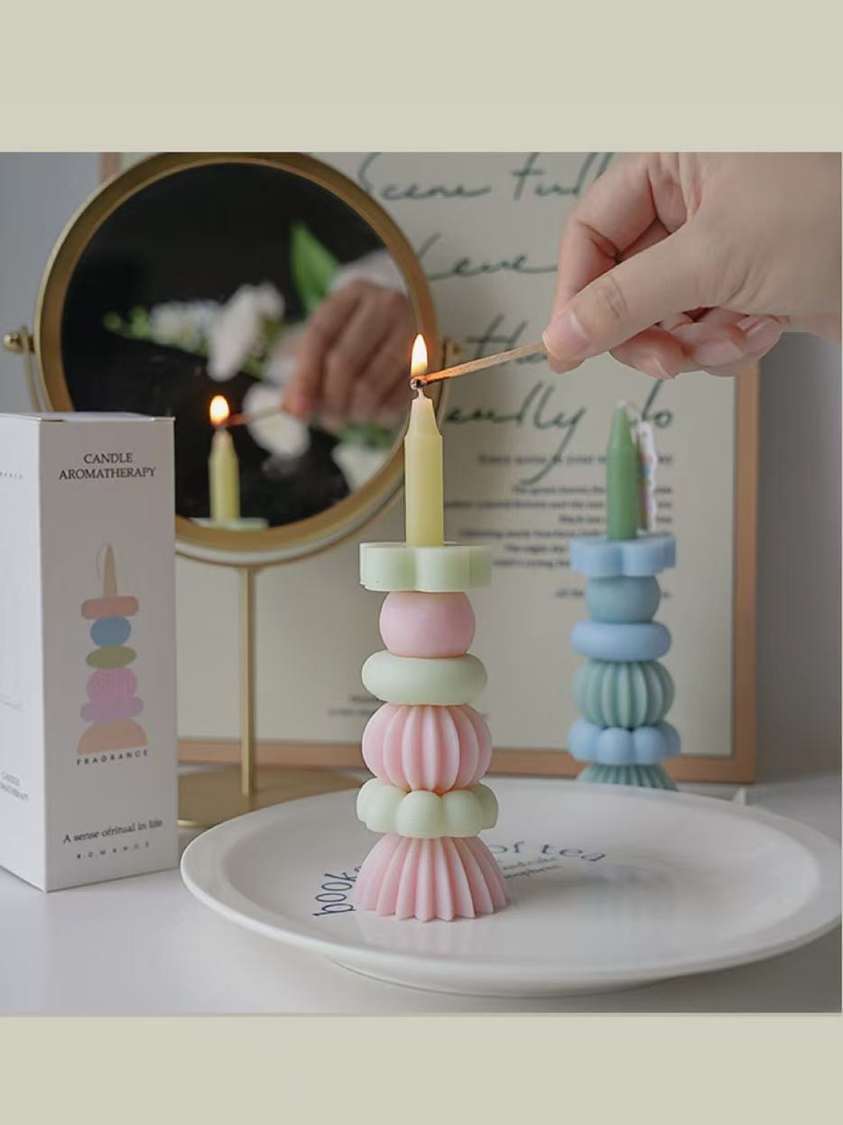 Lilin Aroma Berlapis Geometris - Home Fragrance Aroma ulasan dan harga