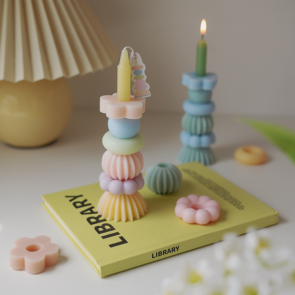 Lilin Aroma Berlapis Geometris - Home Fragrance Aroma ulasan dan harga