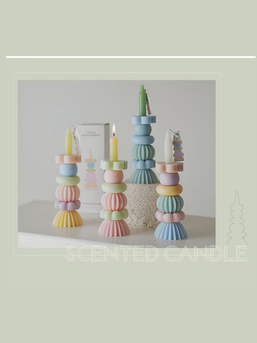 Lilin Aroma Berlapis Geometris - Home Fragrance Aroma ulasan dan harga
