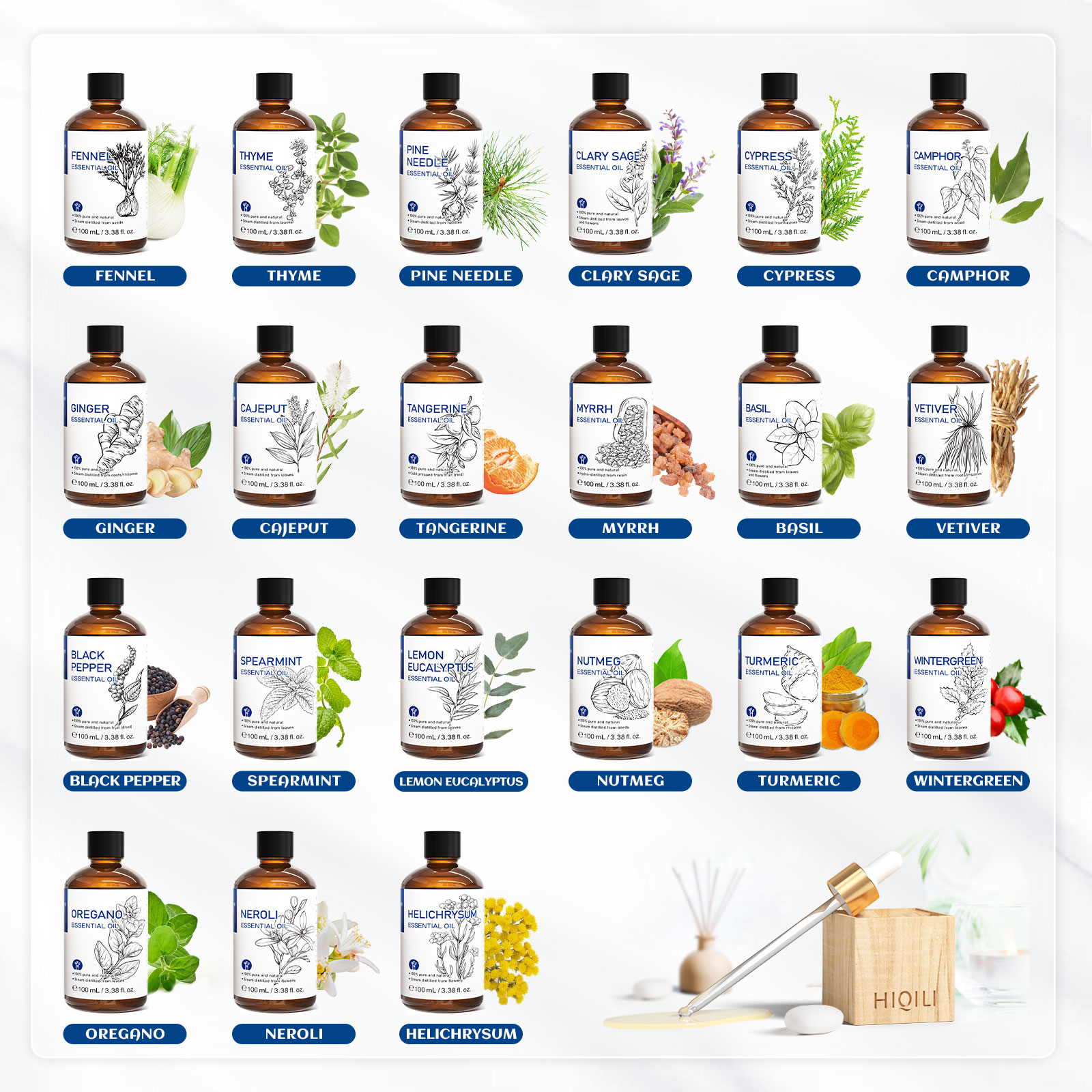 HIQILI 100% Alami, 100mL Minya - Home Fragrance Mist ulasan dan harga
